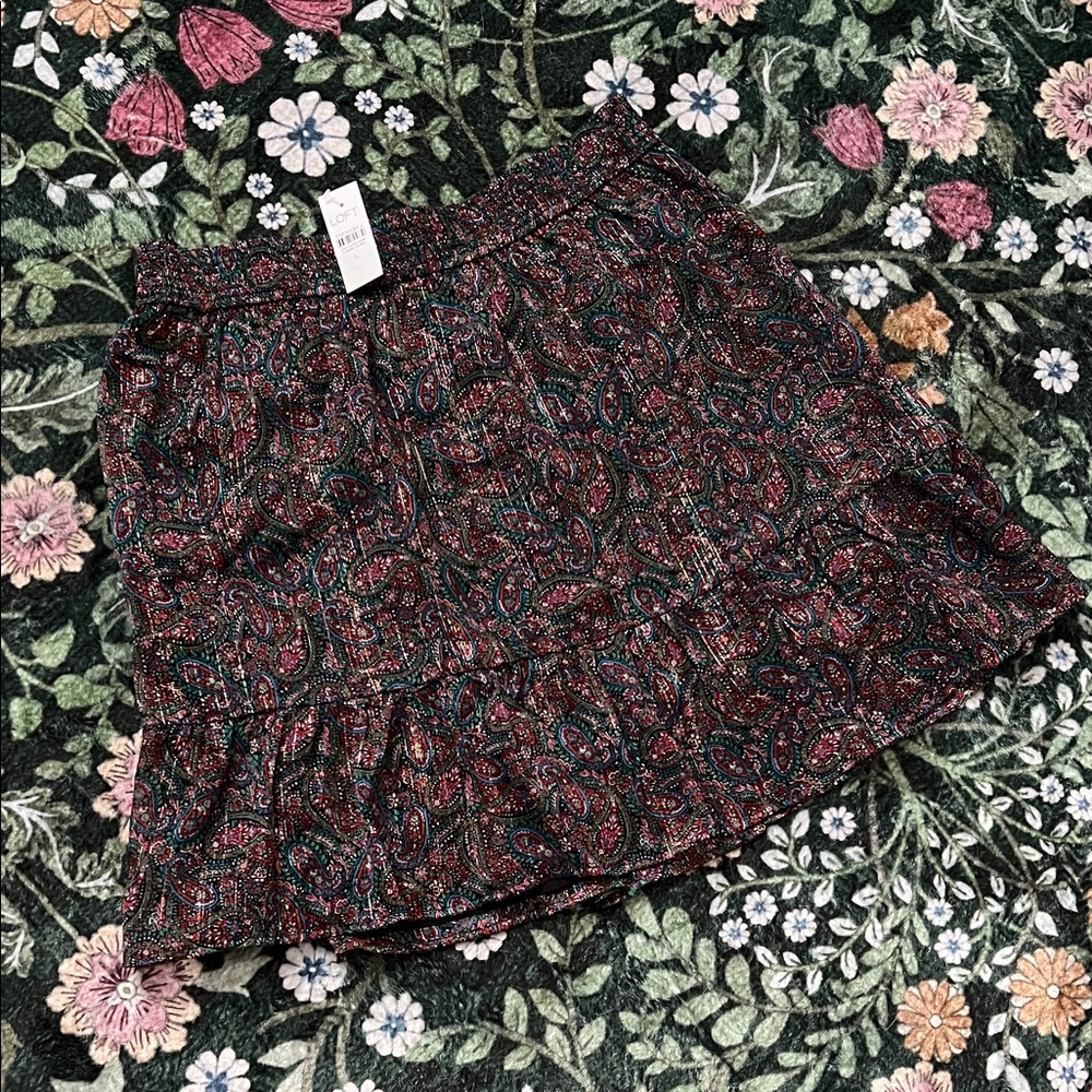 LOFT Paisley Tiered Skirt